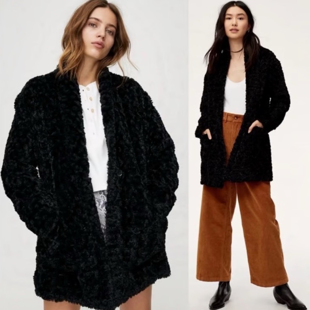 Women's Black Faux Fur Coat